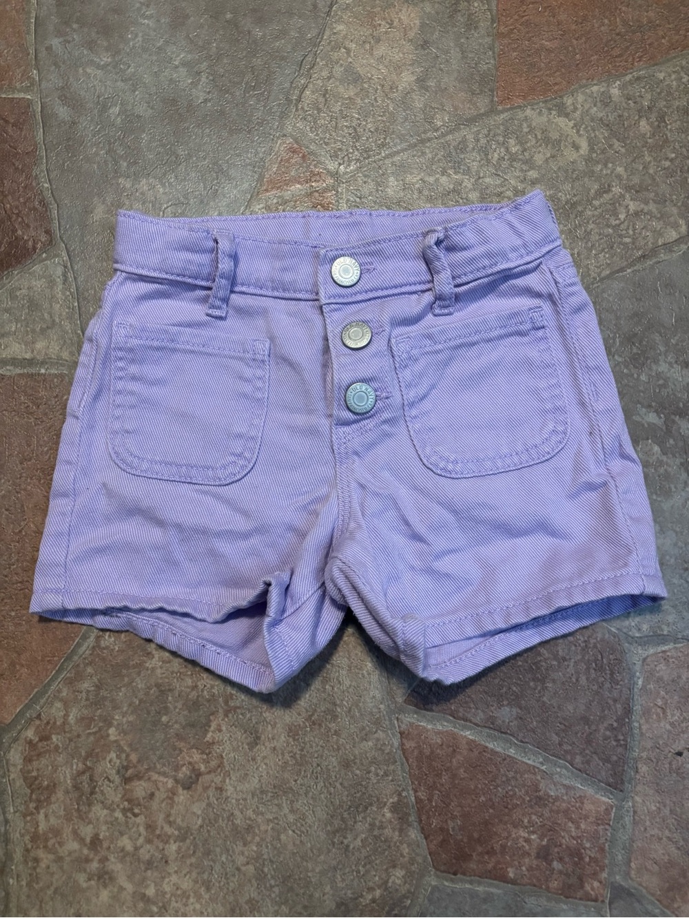 Old Navy Lilac High-Waist Button-Front Shorts